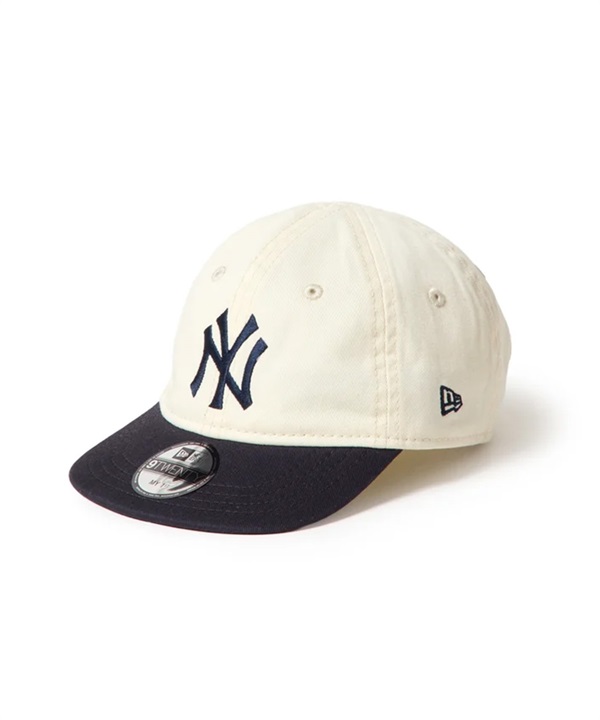 NEW ERA ニューエラ キャップ キッズ 子供 帽子 My1st 9TWENTY ニューヨーク・ヤンキース クロームホワイト ネイビー MLB 2-Tone 15125170