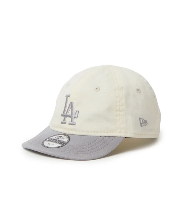 NEW ERA ニューエラ キャップ キッズ 子供 帽子 My1st 9TWENTY ロサンゼルス・ドジャース クロームホワイト グレー MLB 2-Tone 15125172
