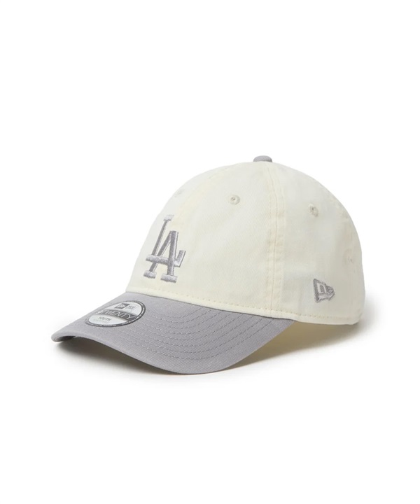NEW ERA ニューエラ キャップ キッズ 子供 帽子 Child 9TWENTY ロサンゼルス・ドジャース クロームホワイト グレー MLB 2-Tone 15125408