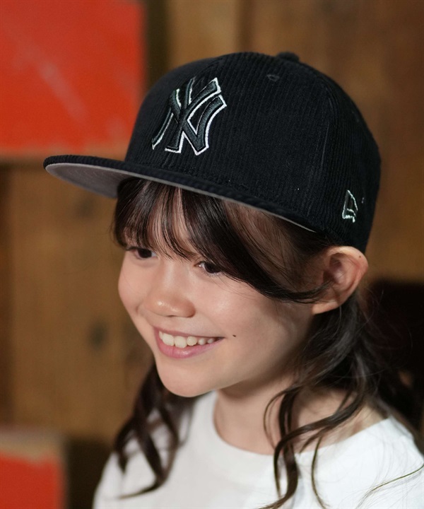 NEW ERA ニューエラ キャップ キッズ 子供 Youth 9FIFTY Corduroy コーデュロイ ニューヨーク・ヤンキース ブラック 15124955
