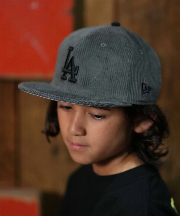 NEW ERA ニューエラ キャップ キッズ 子供 Youth 9FIFTY Corduroy コーデュロイ ロサンゼルス・ドジャース グレー 15124965