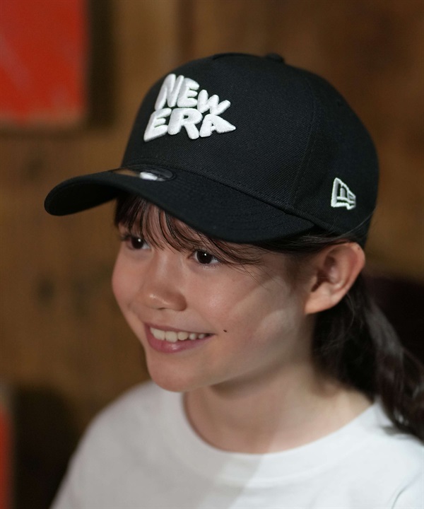 NEW ERA ニューエラ キャップ キッズ 子供 Youth 9FORTY A-Frame Word Mark Flag ブラック 15124982