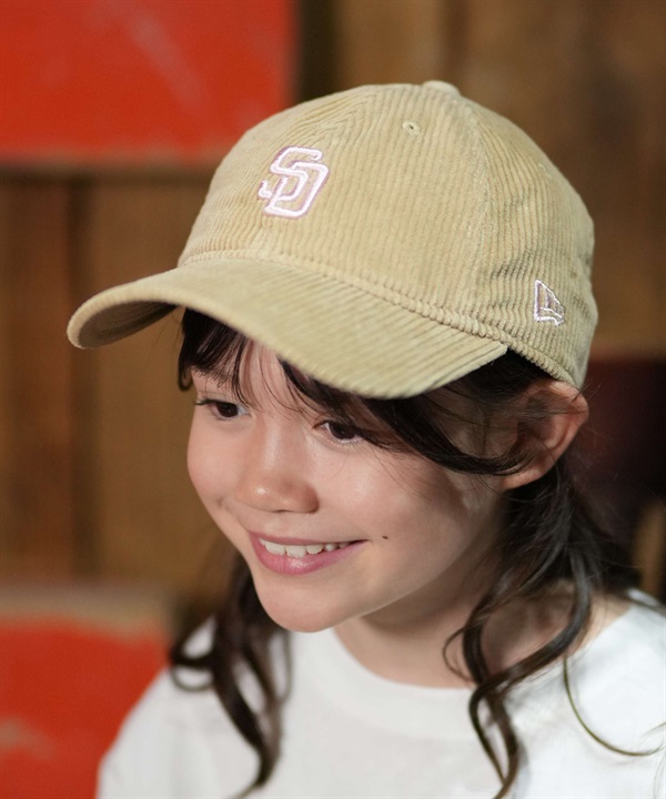 NEW ERA ニューエラ キャップ キッズ 子供 Youth 9TWENTY Corduroy コーデュロイ サンディエゴ・パドレス ベージュ 15125007