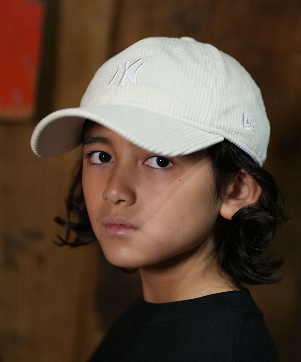 NEW ERA ニューエラ キャップ キッズ 子供 Youth 9TWENTY Corduroy コーデュロイ ニューヨーク・ヤンキース アイボリー 15125012