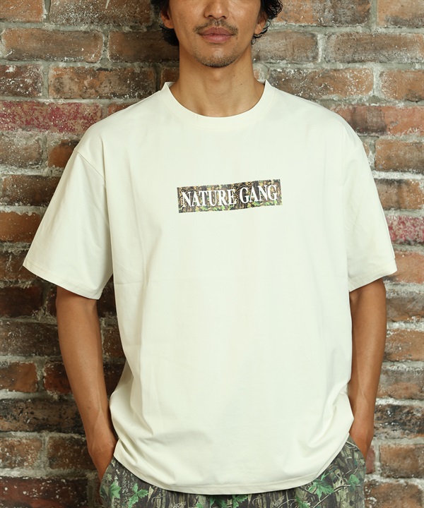 Nature Gang ネイチャーギャング 半袖 Tシャツ メンズ ボックスロゴ リアルツリーカモ NG26ST03 ムラサキスポーツ限定
