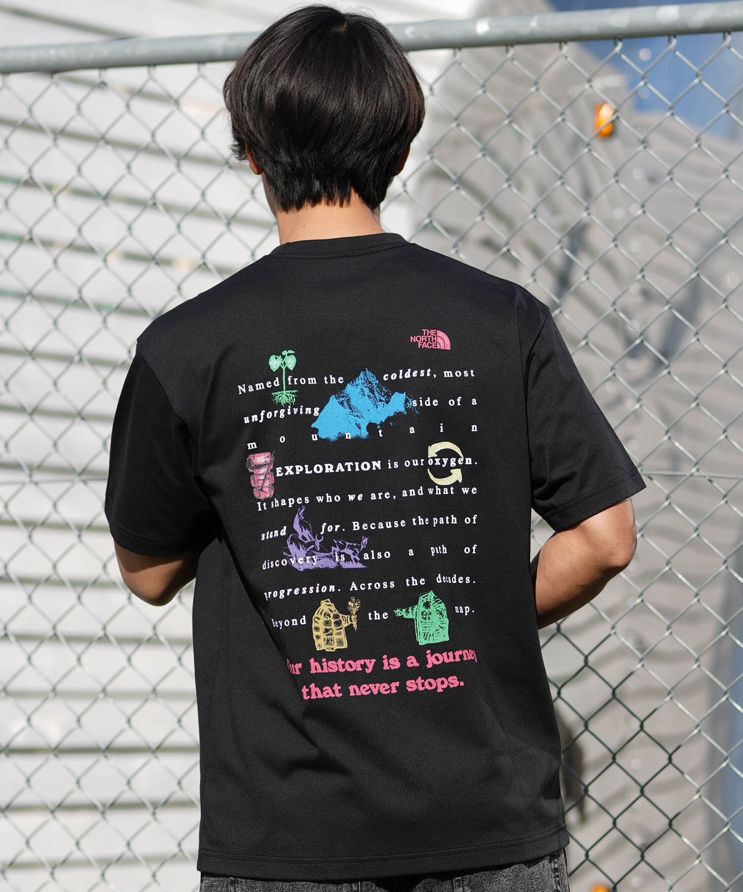 THE NORTH FACE ショートスリーブバックプリントロープTシャツ THE NORTH FACE ノースフェイス 半袖 Tシャツ メンズ バックプリント