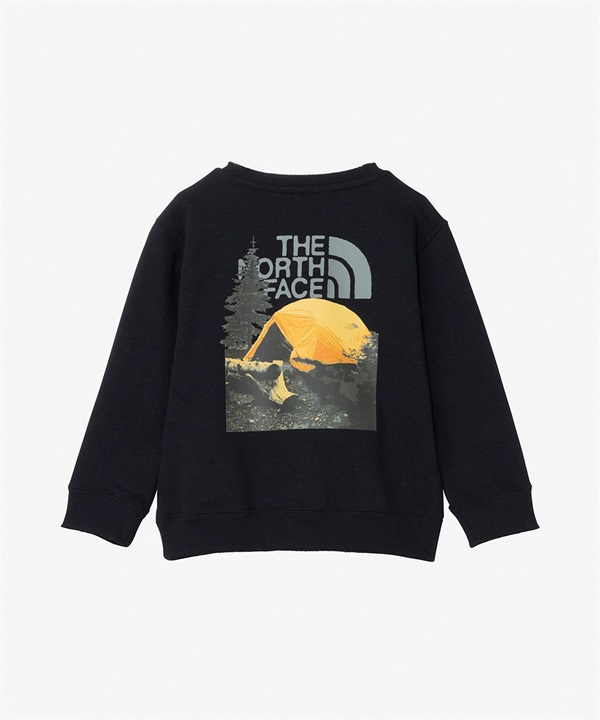 THE NORTH FACE ザ・ノース・フェイス トレーナー スウェット キッズ 子供 ロゴ バックプリント 裏毛 防汚加工 スウェットロゴクルー NTT62637