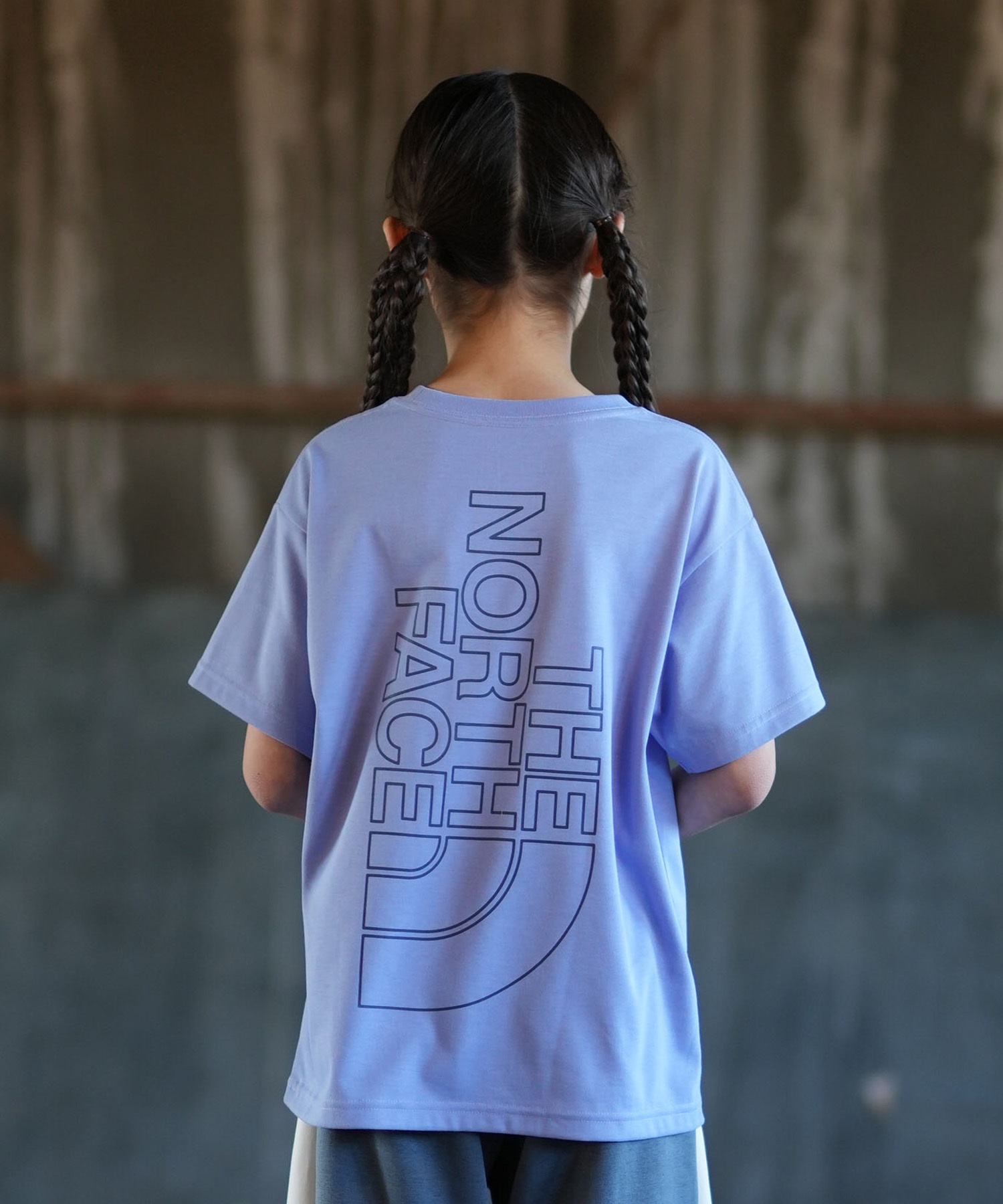 THE NORTH FACE ザ・ノース・フェイス 半袖 Tシャツ キッズ ジュニア 子供 バックプリント NTJ32605(PG-130cm)