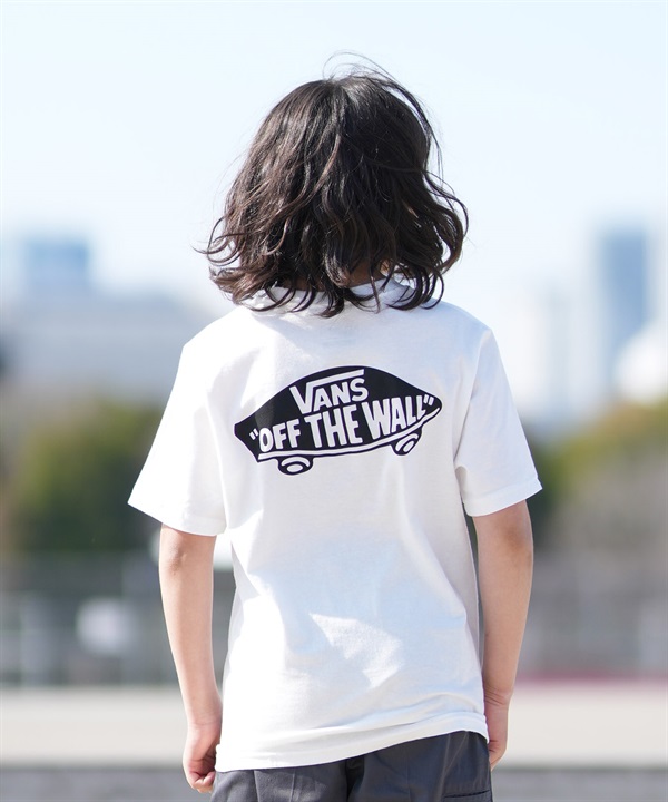 VANS バンズ 半袖 Tシャツ キッズ ジュニア 子供 ロゴ バックプリント DOUBLE STANDARD VN000T30WHT