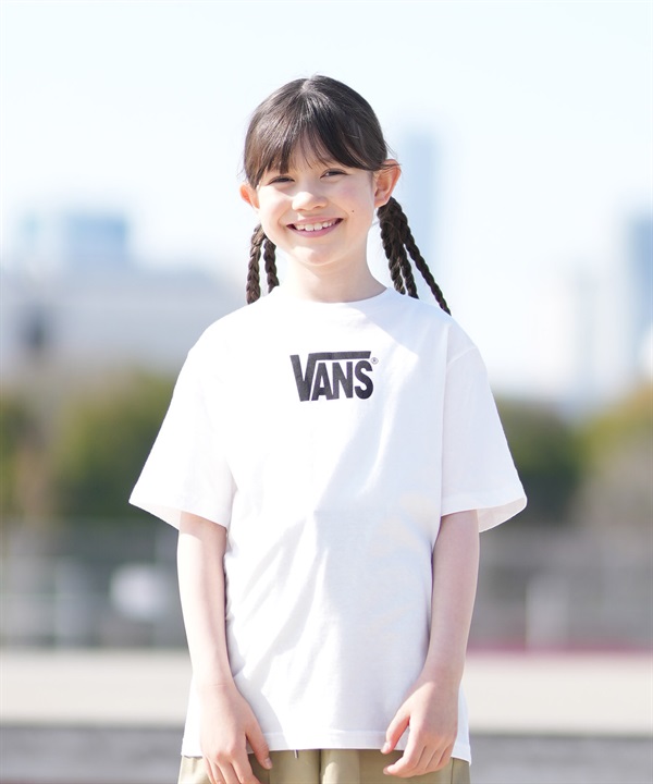 VANS バンズ 半袖 Tシャツ キッズ ジュニア 子供 ドロップVロゴ VN000T4VWHT