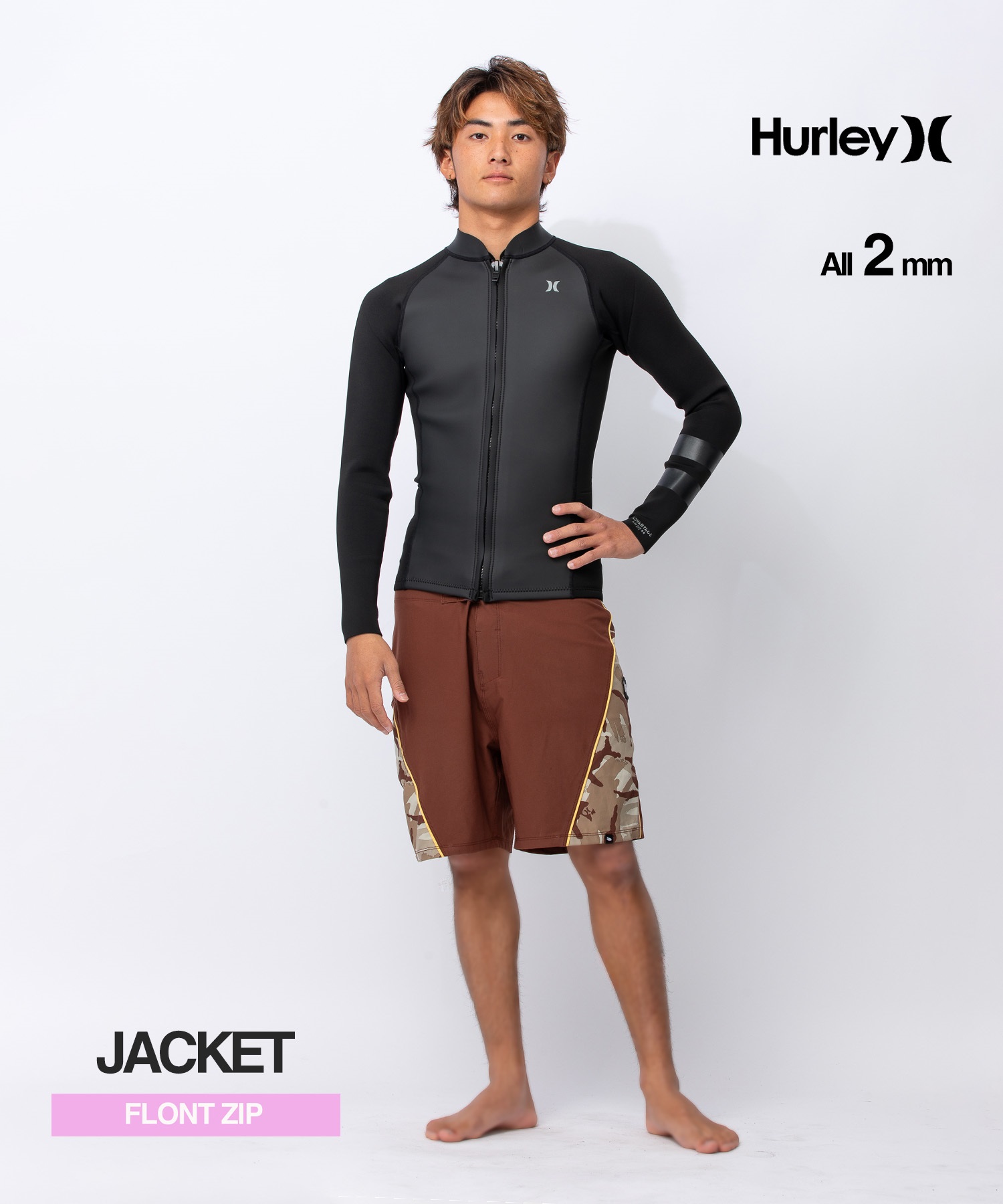 HURLEY ハーレー フロントジップ アドバンテージプラス MZFZJK26
