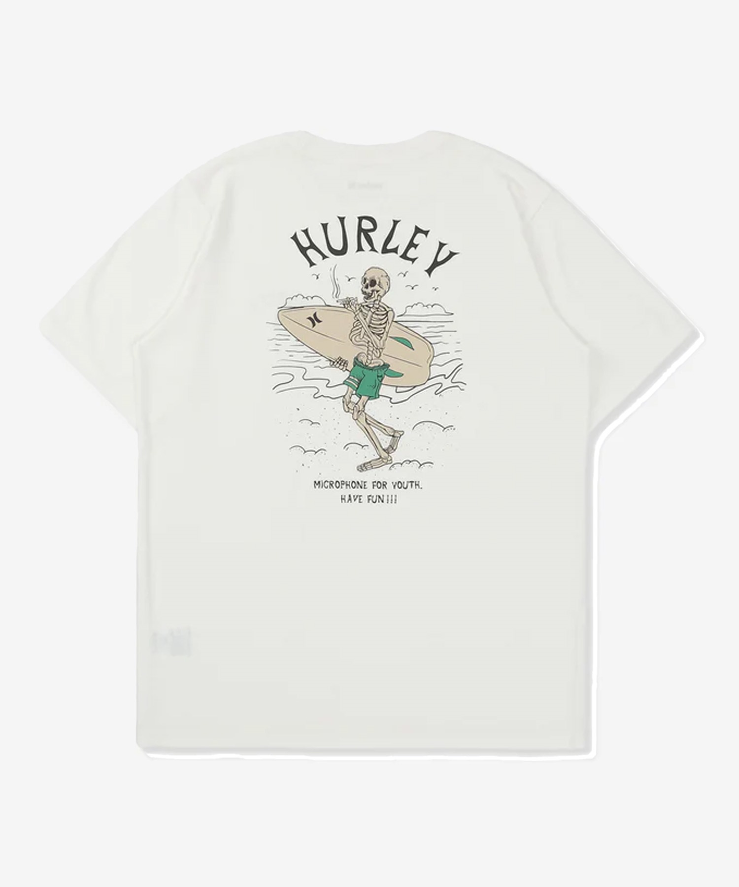 Hurley ハーレー 半袖 Tシャツ メンズ バックプリント SKULL SURFER SS