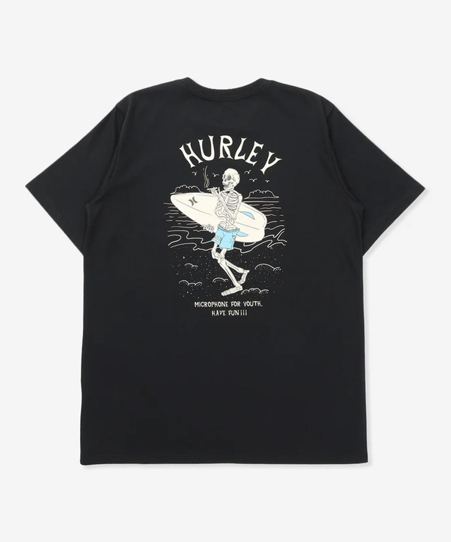 Hurley ハーレー 半袖 Tシャツ メンズ バックプリント SKULL SURFER SS