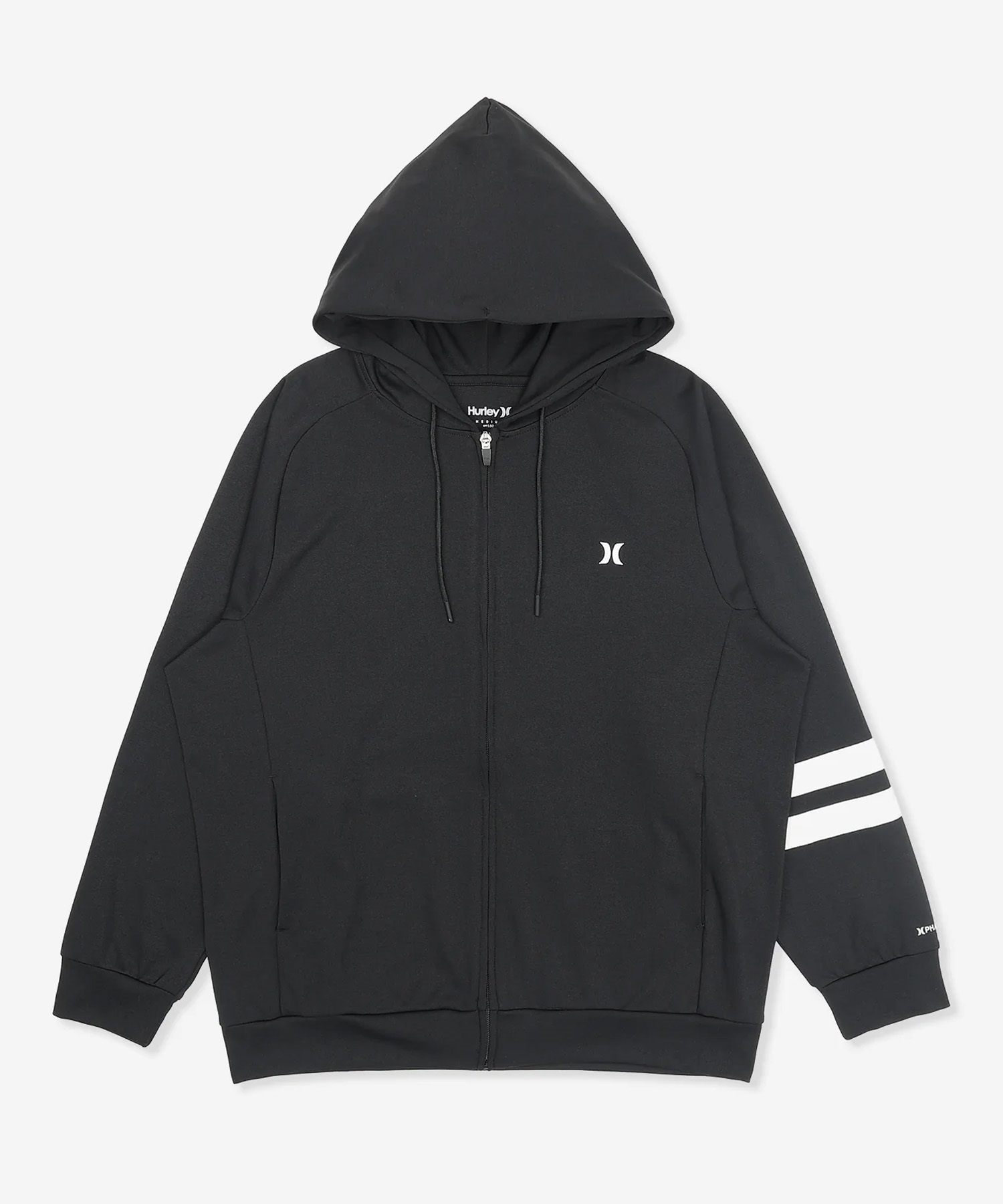Hurley ハーレー 水着 ラッシュガード ジップアップ パーカー メンズ UVカット 吸水速乾 水陸両用 セットアップ対応 MUFZ251014(BLK-M)