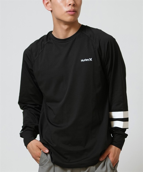 Hurley ハーレー 水着 ラッシュガード 長袖 Tシャツ ロンT メンズ UVカット ストレッチ 疎水性 抗菌防臭 水陸両用 MALS26106P