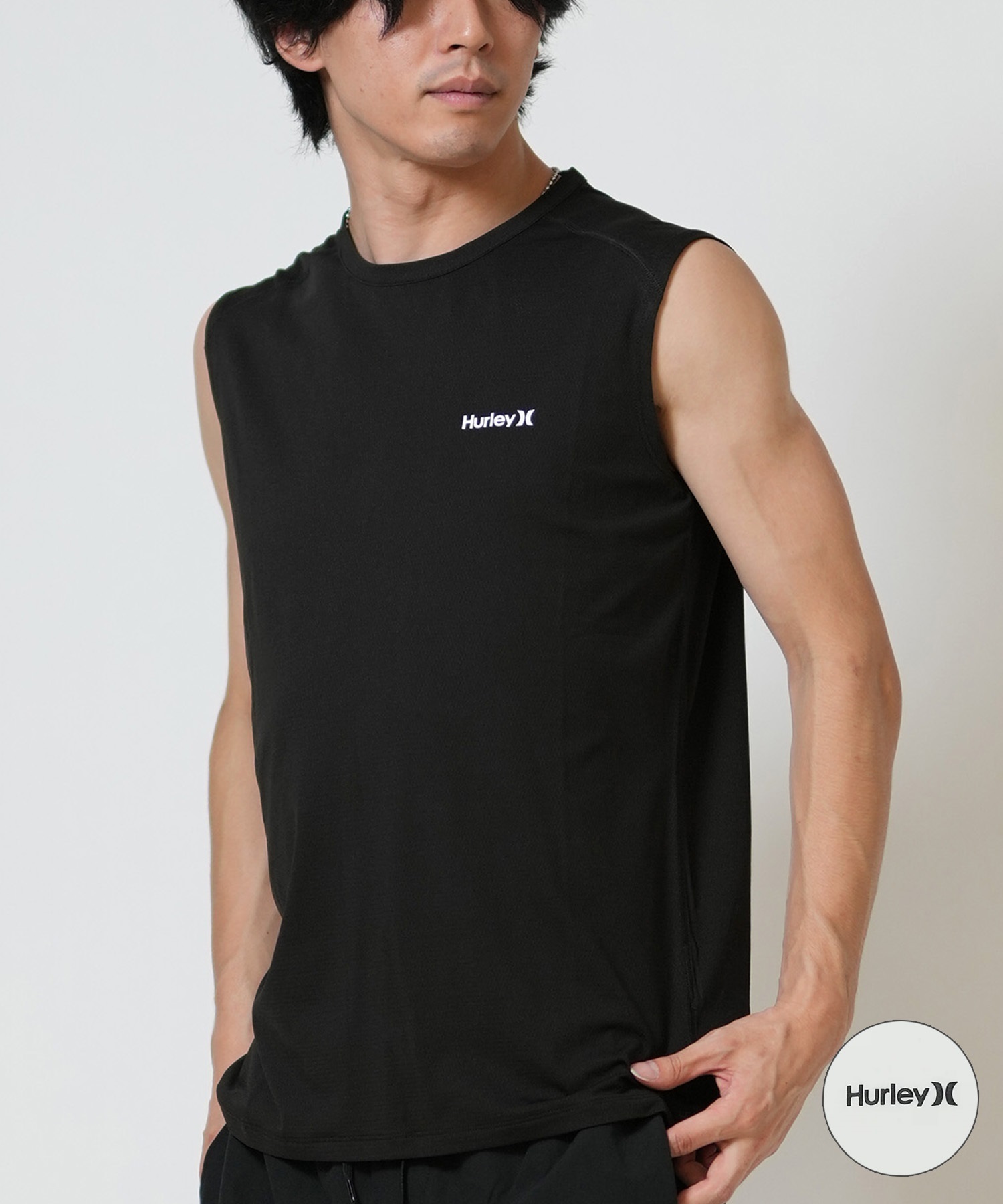 Hurley ハーレー 水着 ラッシュガード タンクトップ メンズ ストレッチ 疎水性 抗菌防臭 水陸両用 MASL26102P(WHT-M)