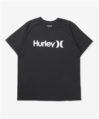 Hurley ハーレー 水着 ラッシュガード 半袖 Tシャツ メンズ UVカット 撥水 速乾 遮熱 MSRG261046(BLK-S)
