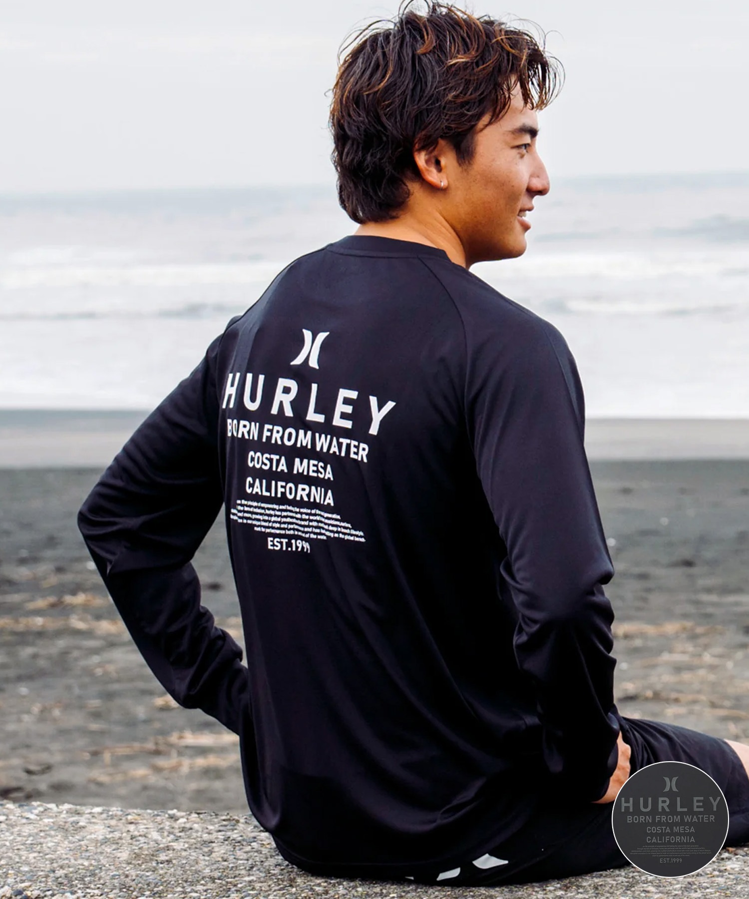PGG　シャツ Hurley ハーレー 水着 ラッシュガード 長袖 Tシャツ ロンT メンズ UV