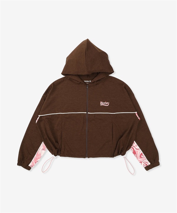 Hurley ハーレー ジップアップ パーカー レディース ショート丈 UVカット 吸汗速乾 耐塩素 水陸両用 セットアップ対応 WAFF261033 UT