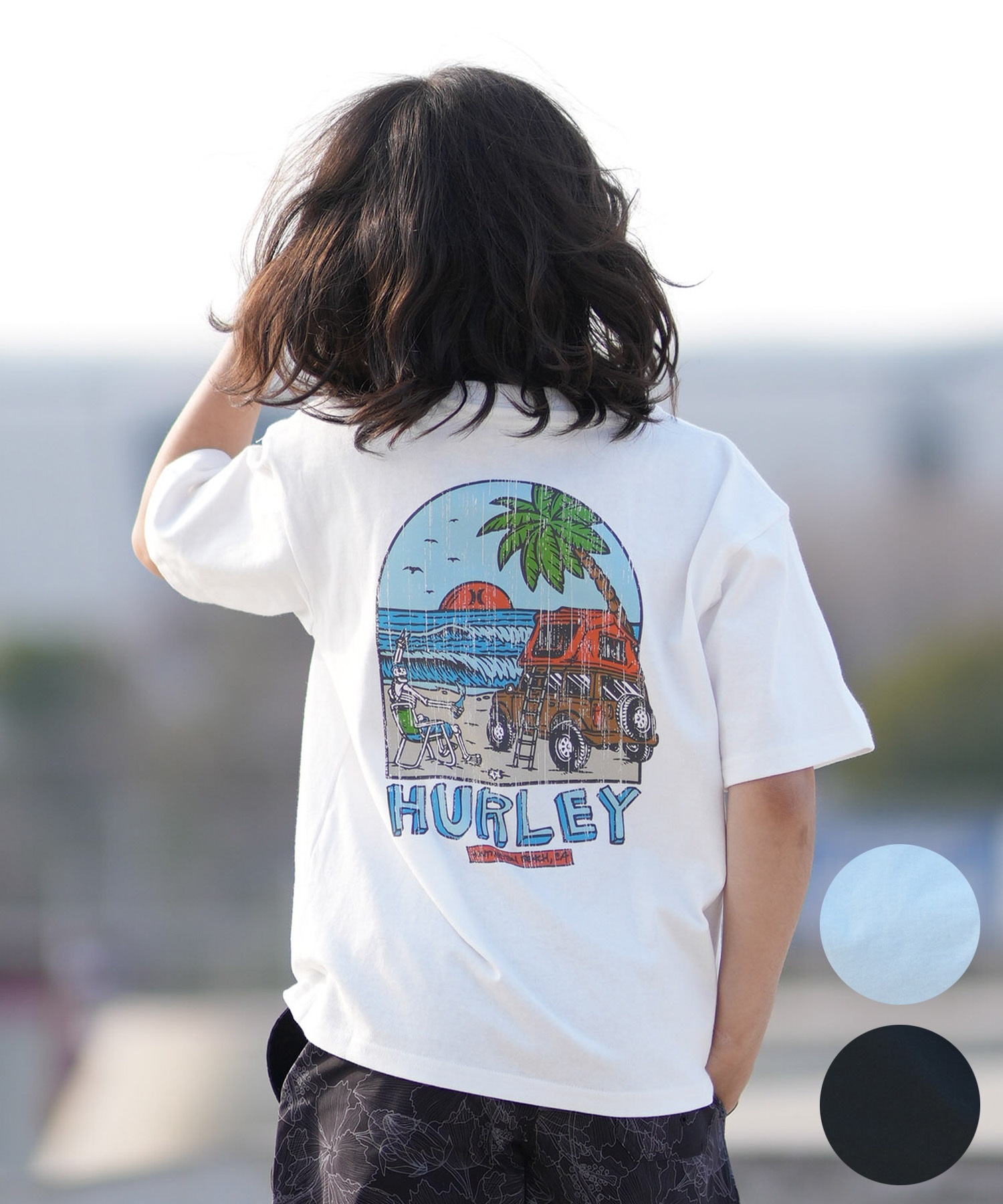 Hurley ハーレー 半袖 Tシャツ キッズ ジュニア 子供 SUNNY CAMP