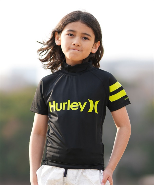 Hurley ハーレー 水着 ラッシュガード 半袖 Tシャツ キッズ ジュニア 子供 PTM RASH IC BP CMPRSN SS BURG261008