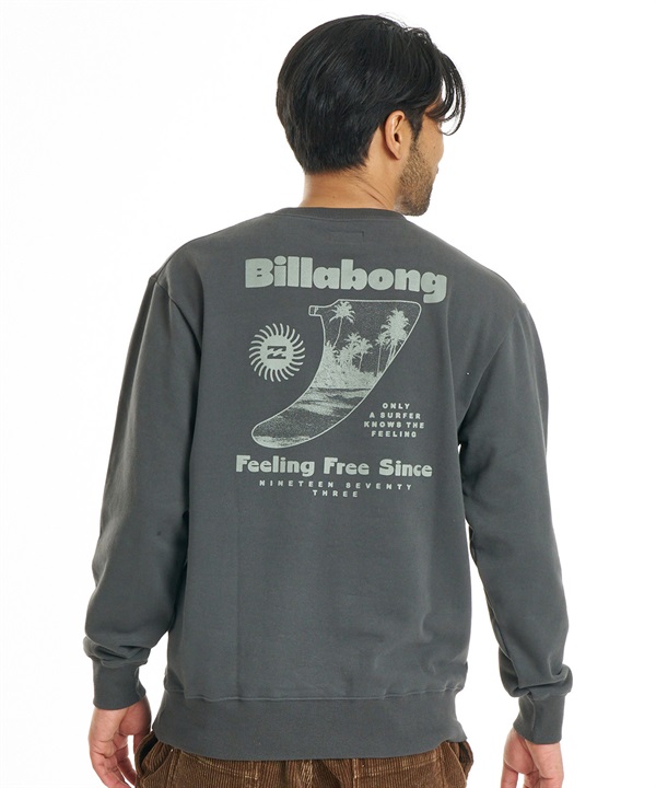BILLABONG ビラボン トレーナー スウェット メンズ バックプリント SINGLE FIN BG012005