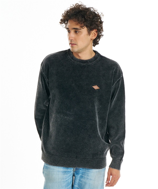 BILLABONG ビラボン ニット セーター メンズ 古着風 ヴィンテージ加工 WAVE WASHED CREW BG012600