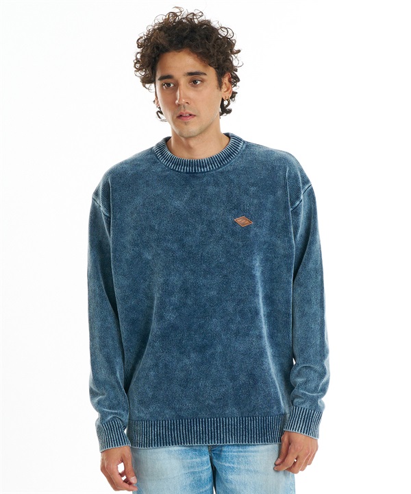 BILLABONG ビラボン ニット セーター メンズ 古着風 ヴィンテージ加工 WAVE WASHED CREW BG012600