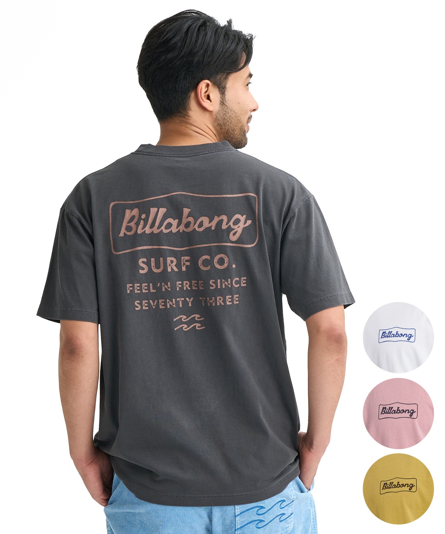 Billabongパンツ  2枚&Tシャツ BILLABONG ビラボン 半袖 Tシャツ メンズ バックプリント SIGN