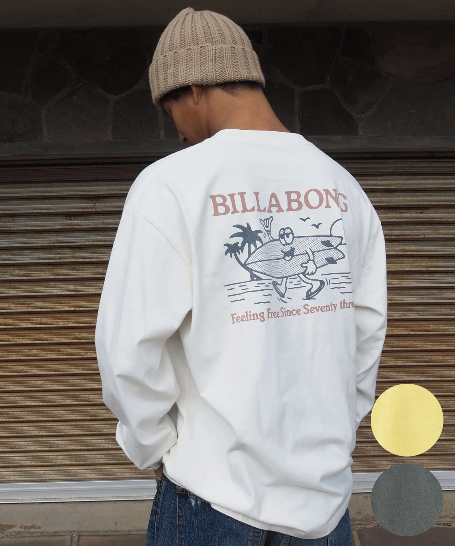 BILLABONG ビラボン 長袖 Tシャツ ロンT メンズ バックプリント ロゴ