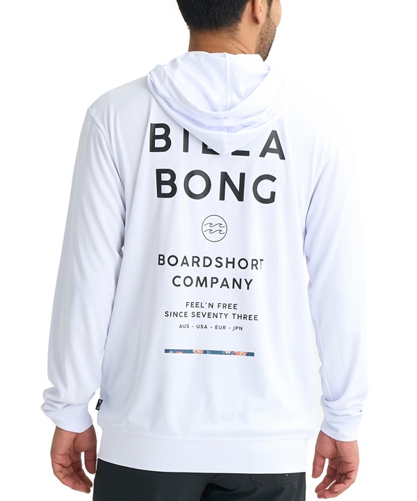 BILLABONG ビラボン 水着 ラッシュガード 長袖 ジップアップ パーカー メンズ バックプリント UVカット BG011855