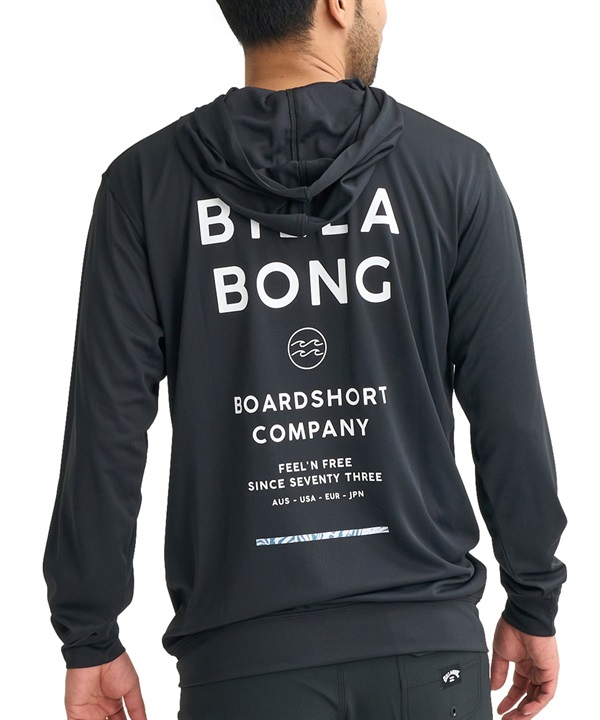 BILLABONG ビラボン 水着 ラッシュガード 長袖 ジップアップ パーカー メンズ バックプリント UVカット BG011855
