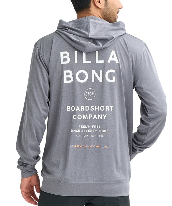 BILLABONG ビラボン 水着 ラッシュガード 長袖 ジップアップ パーカー メンズ バックプリント UVカット BG011855
