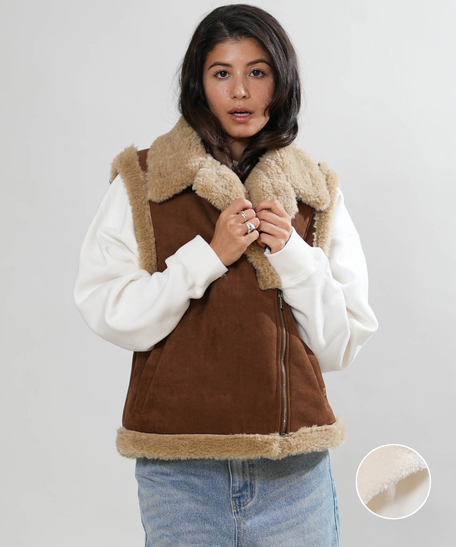 BILLABONG ビラボン ベスト レディース ボア ムートン RIDERS MOUTON