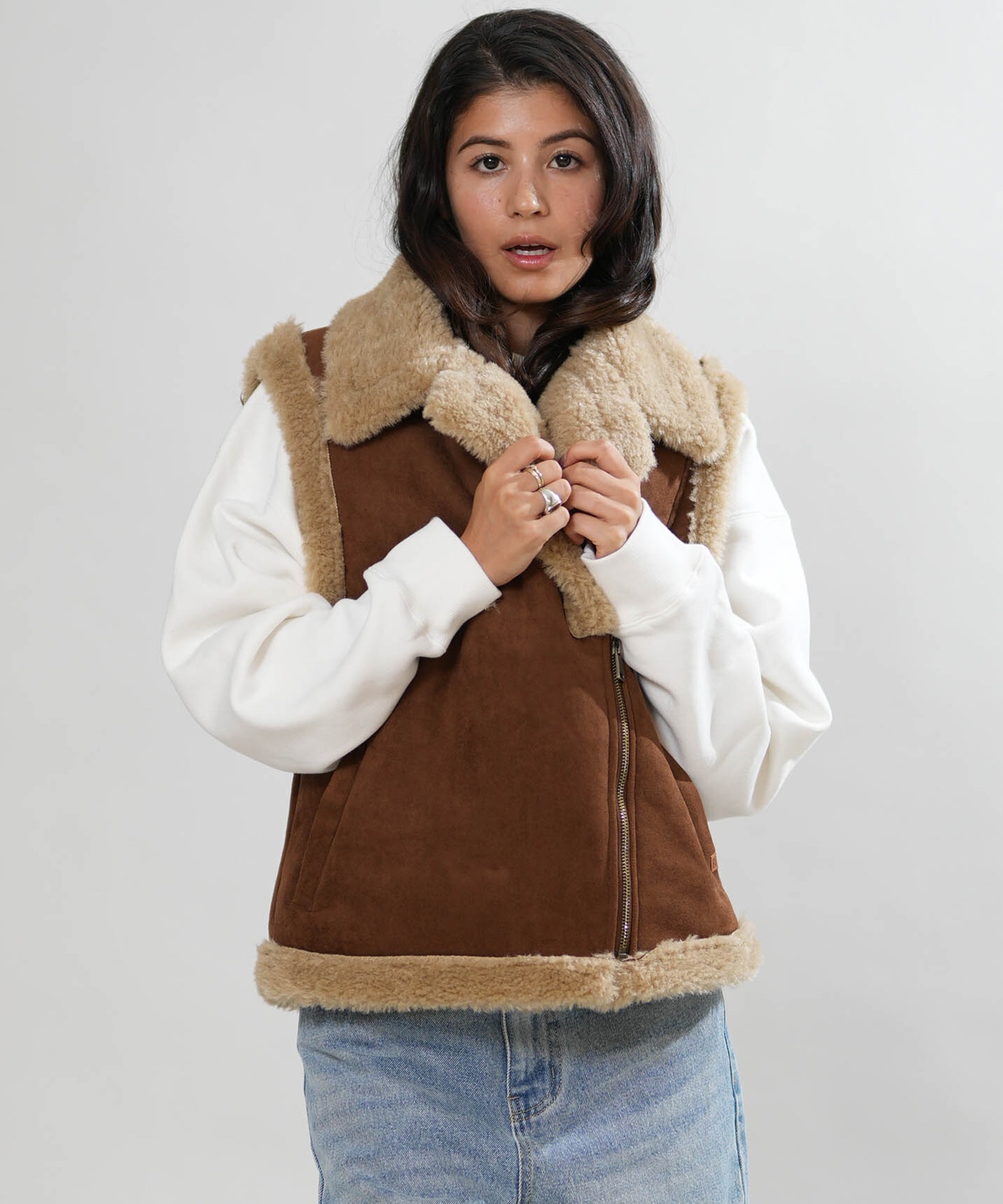 BILLABONG ビラボン ベスト レディース ボア ムートン RIDERS MOUTON