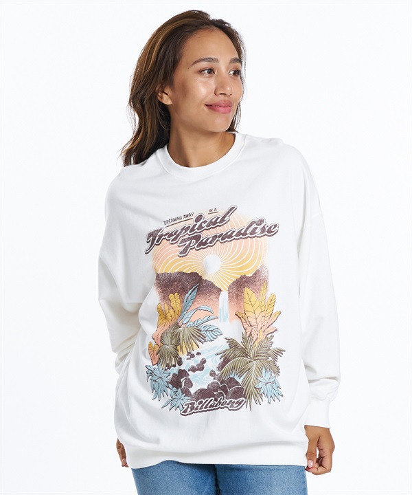 BILLABONG ビラボン トレーナー スウェット レディース フロントプリント RHYTHM LOOSE FIT LIG BG013004