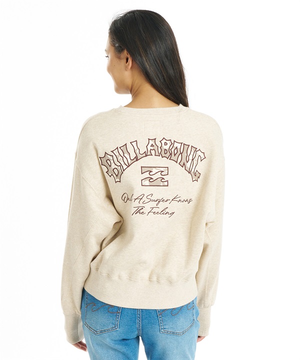BILLABONG ビラボン トレーナー スウェット レディース 裏起毛 APPLIQUE LOOSE CREW BG014007