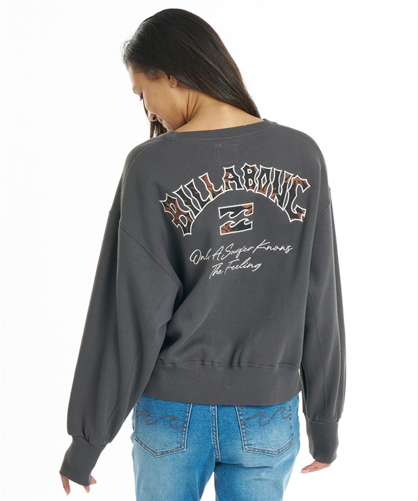 BILLABONG ビラボン トレーナー スウェット レディース 裏起毛 APPLIQUE LOOSE CREW BG014007