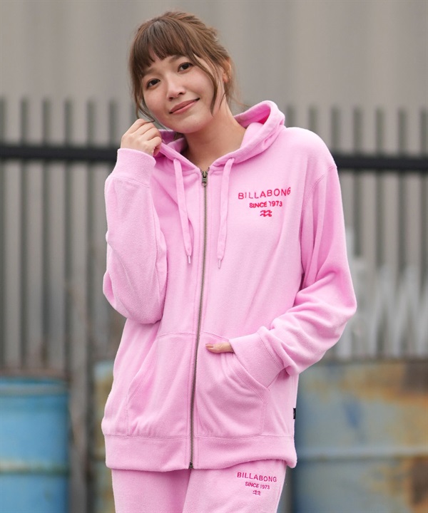 BILLABONG ビラボン ジップアップ パーカー レディース パイル生地 セットアップ対応 BG013017