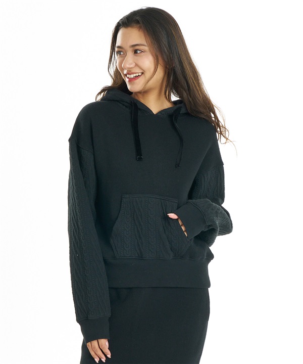 BILLABONG ビラボン プルオーバー パーカー フーディー レディース ニット QUILT MIX LOOSE FIT PARKA BG014023