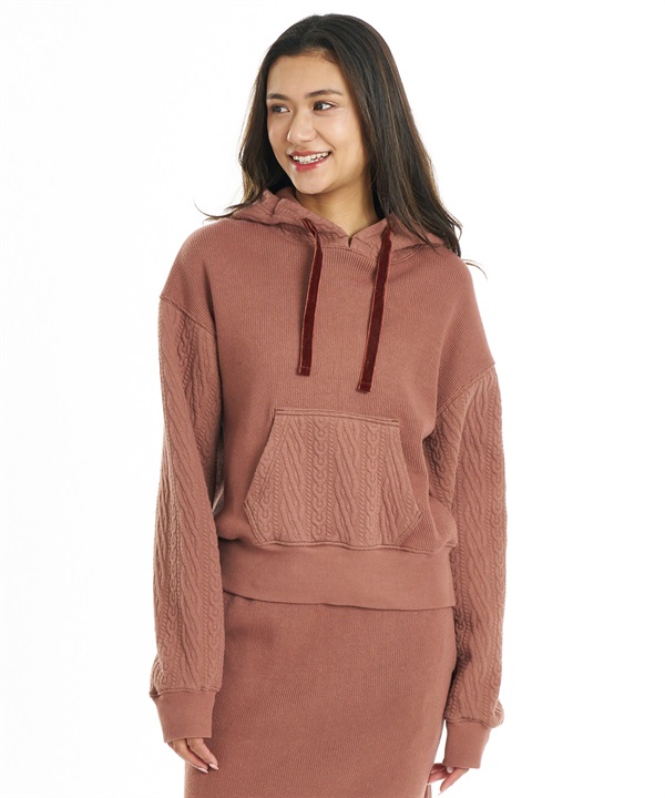BILLABONG ビラボン プルオーバー パーカー フーディー レディース ニット QUILT MIX LOOSE FIT PARKA BG014023