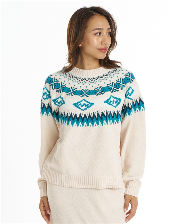 BILLABONG ビラボン ニット セーター レディース クルーネック FAIR ISLE CREW SWEATER BG014604