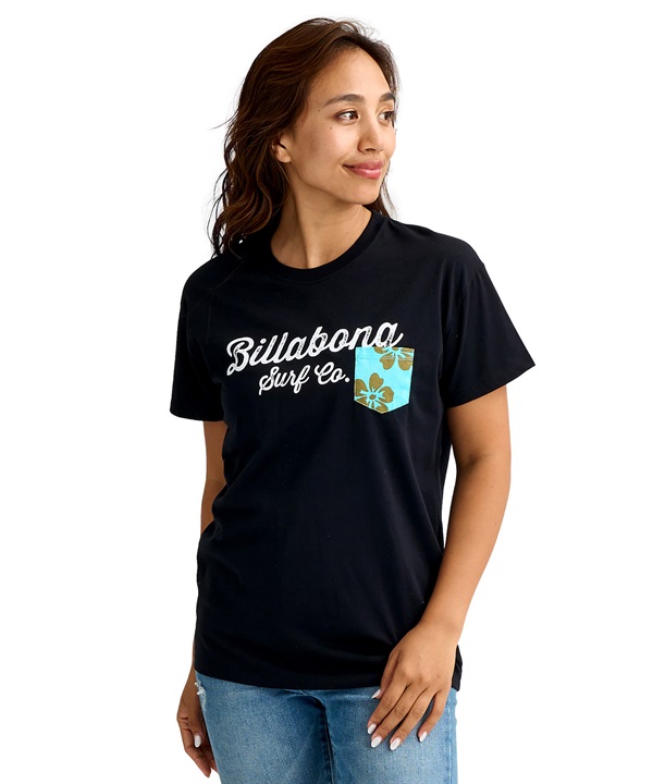BILLABONG ビラボン 半袖 Tシャツ レディース ポケット ポケT ロゴ BG013202
