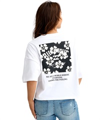 BILLABONG ビラボン 半袖 Tシャツ レディース SQUARE LOGO LOOSE CROPPED BG013205(BPB-M)