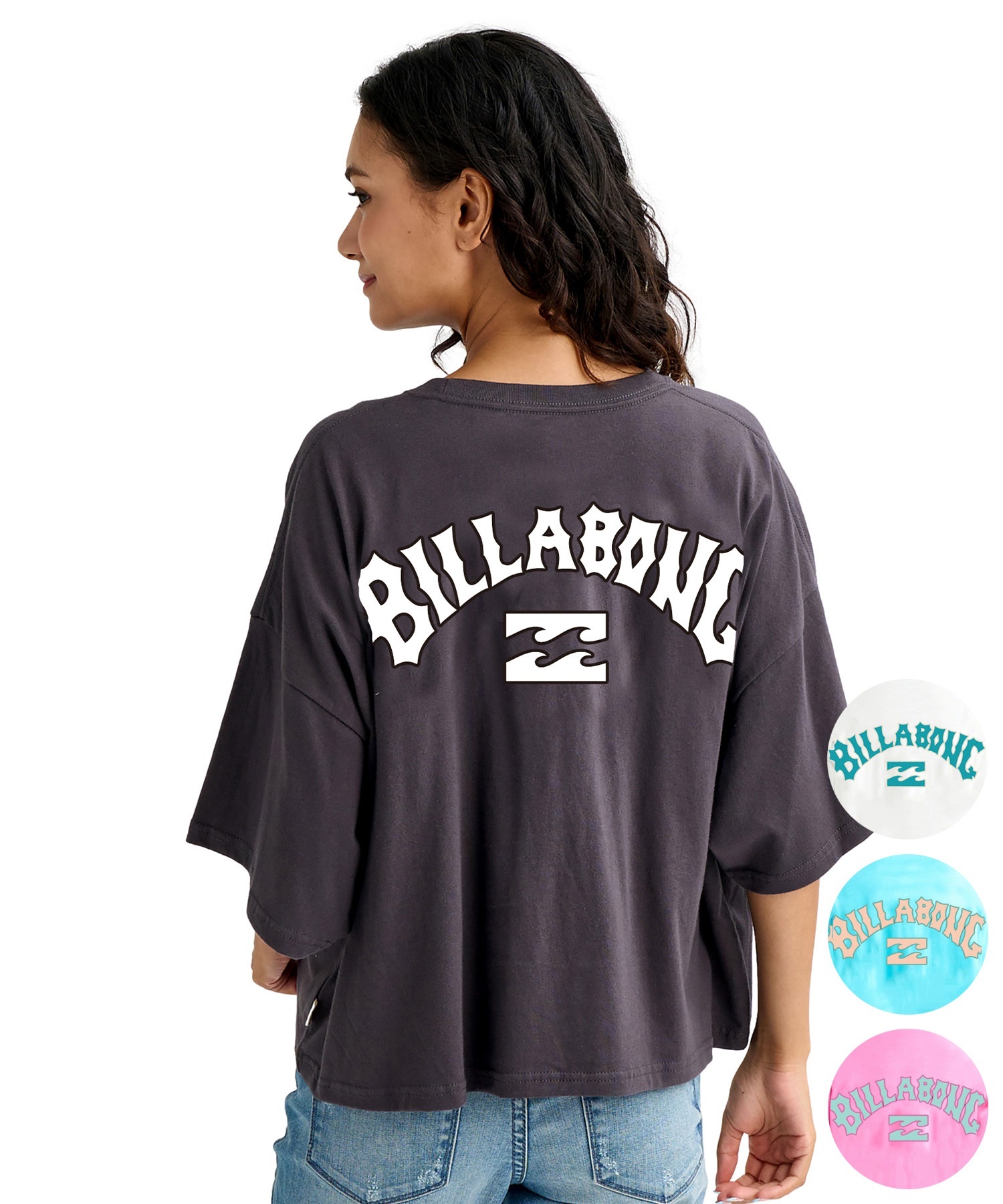 BILLABONG ビラボン 半袖 Tシャツ レディース PUFF ARCH WIDE LOOSE CROP BG013208(GUA-M)