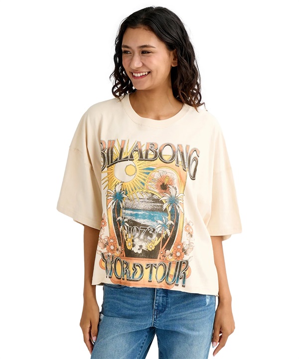 BILLABONG ビラボン 半袖 Tシャツ レディース GRAPHIC WIDE LOOSE CROP T BG013209