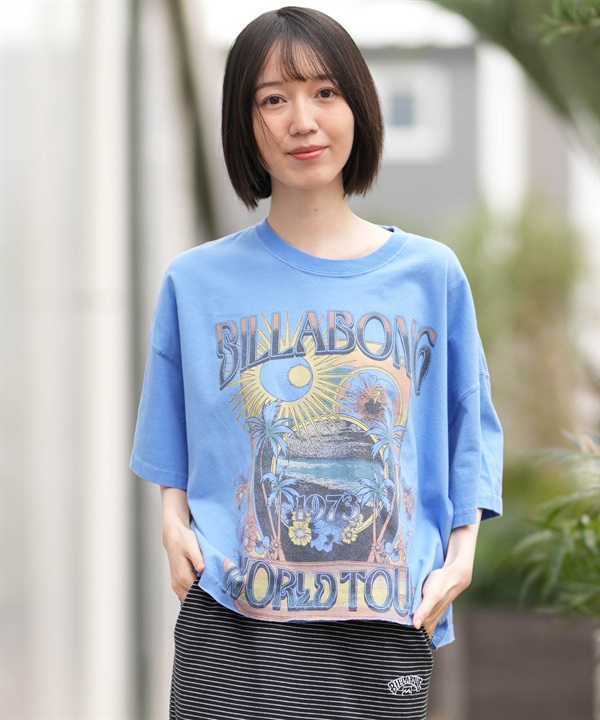 BILLABONG ビラボン 半袖 Tシャツ レディース GRAPHIC WIDE LOOSE CROP T BG013209