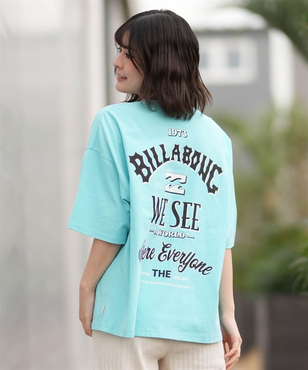 BILLABONG ビラボン 半袖 Tシャツ レディース バックプリント MESSAGE ARCH MEDIUM LOOSE BG013211