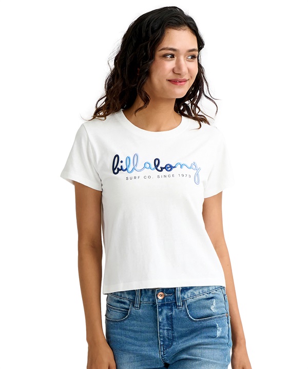 BILLABONG ビラボン 半袖 Tシャツ レディース ロゴ ショート丈 BG013218