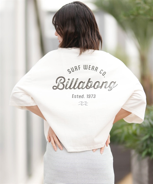 BILLABONG ビラボン 半袖 Tシャツ レディース ARCH ROUGH LOGO CROP T BG013219